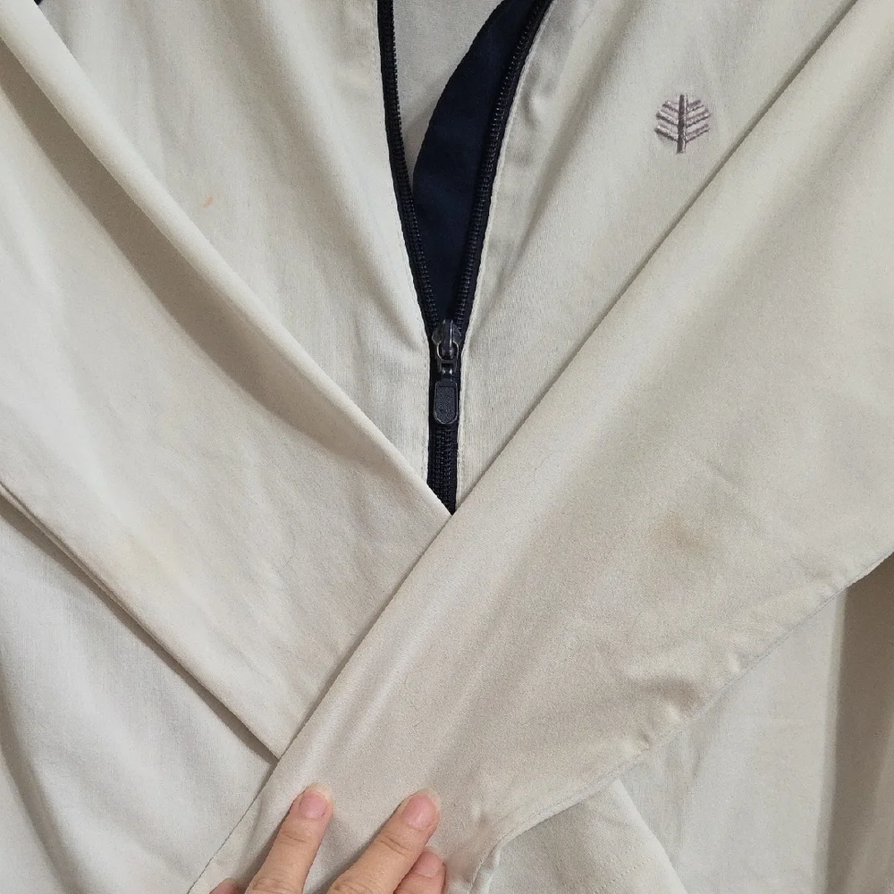 Coolibar White Sun Protection Zip Shirt Sz S - Picture 6 of 11